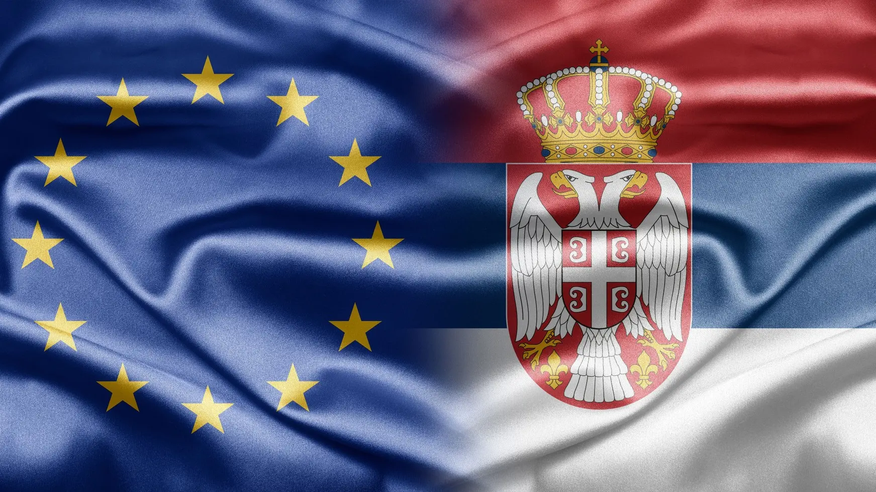 evropska unija, srbija, zastave evropske unije i srbije, EU - profimedia-656f182d82743.webp